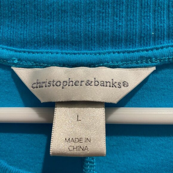 Share Christopher & Banks Size Large Top 3/4 Sleeve Great Condition Soft - Picture 2 of 2